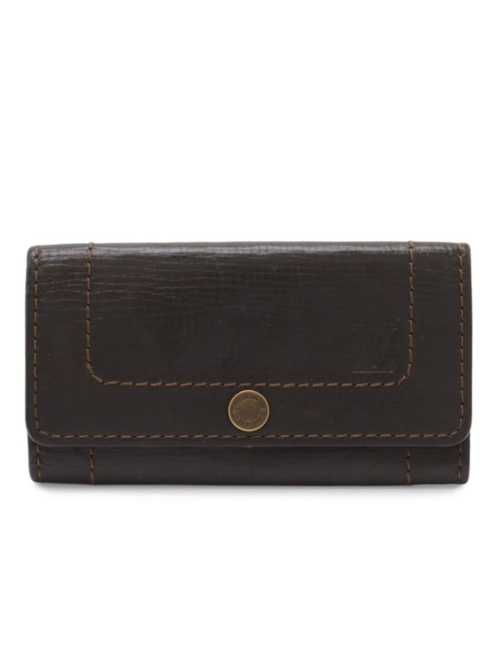Louis Vuitton Utah Multicles 6 Key Case Cafe Dark Brown Key Holder